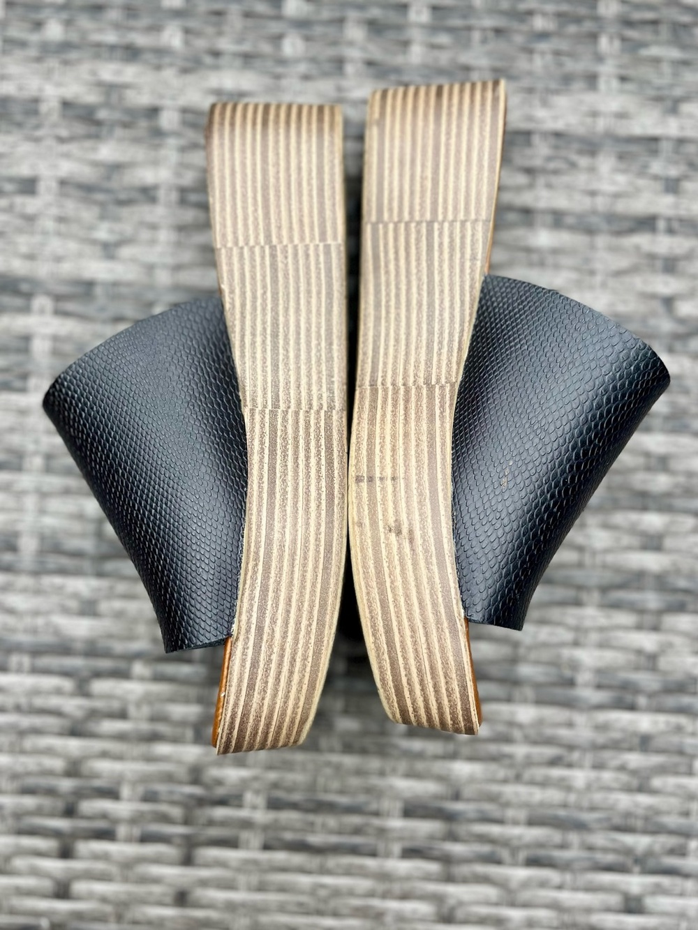 Blowfish Malibu Black Platform Slide Sandals - Picture 7 of 9